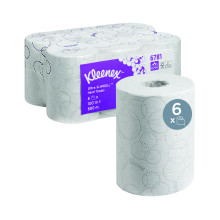 Kleenex ULTRA SLIMROLL 2 PLY WHITE PK 6