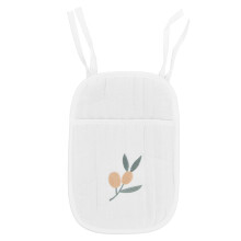 (Olive Small) Organizer culla appendiabiti morbido per biberon e ciuccio