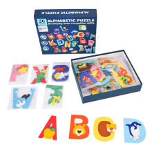 (26 Letters) Wooden Alphabet Puzzle 26 Letters Toy