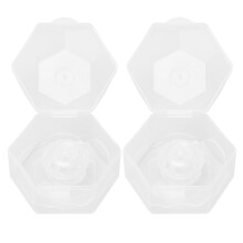 2x Transparente Silikon-Brustwarzenschutzhauben