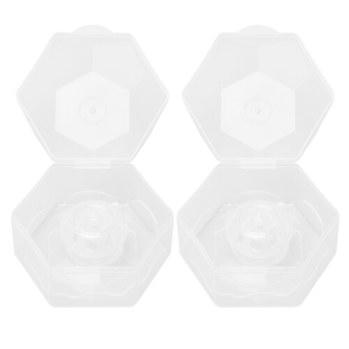 2x Transparente Silikon-Brustwarzenschutzhauben
