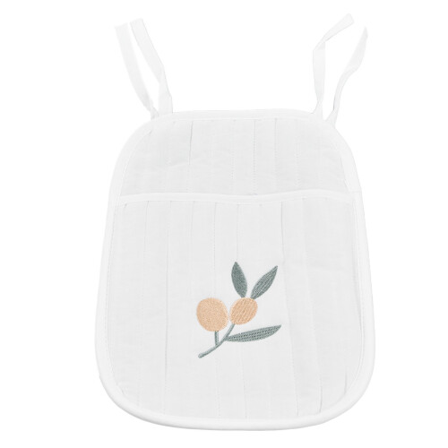 (Olive Small) Organizer culla appendiabiti morbido per biberon e ciuccio 2