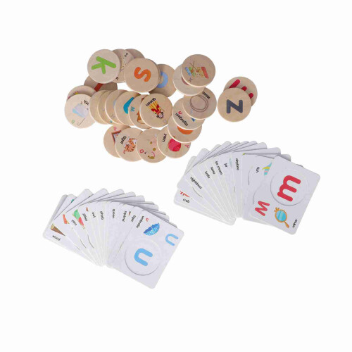 Alphabet Flash Cards Wooden Learning Toy 1