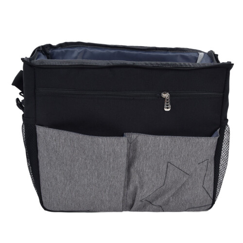 (Mica Black) Large Waterproof Black Diaper Bag Backpack 1