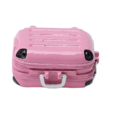 (Pink) Mini-Reisehartschalen-Koffer Puppenhaus Rot