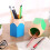 Contrast Color Pencil-Shaped Pen Cup & Desk Organizer 2