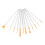 (White) 12x Pinselset Holzgriff Wasserfarbe Acryl Rot 2