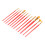 (Red) 12x Pinselset Holzgriff Wasserfarbe Acryl Rot 5