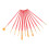 (Red) 12x Pinselset Holzgriff Wasserfarbe Acryl Rot 2