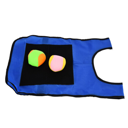 (Blue) Self-Stick Dodge Ball Set 2 Balls Blue Kids Game 1