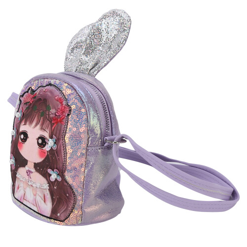 (Purple) Kinderen glitter schoudertas Paars 2
