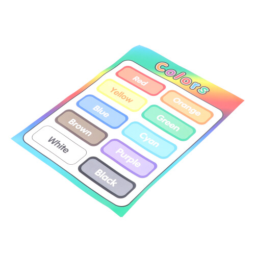 Easy Clean Clear Children's Color Chart Poster 1