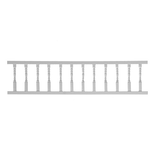 1:12 Poppenhuis Houten Reling Model