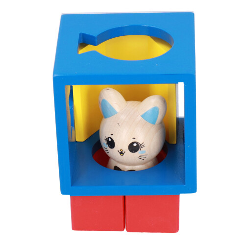 (Cat) Geometrisch Houten Kat Vormenspel 1