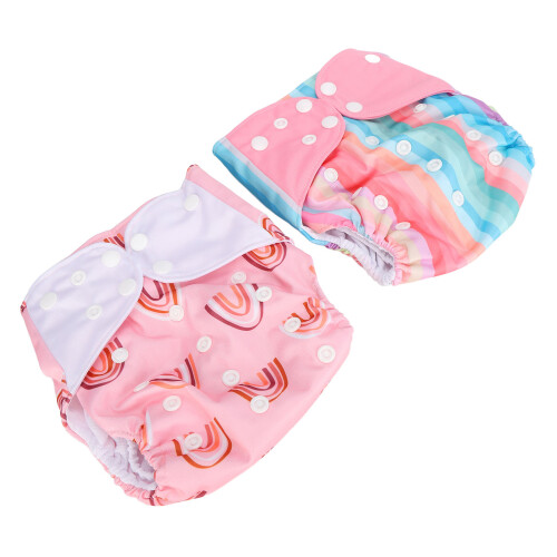 2Pcs Baby Diapers Reusable Training Pants 3-15kg 2