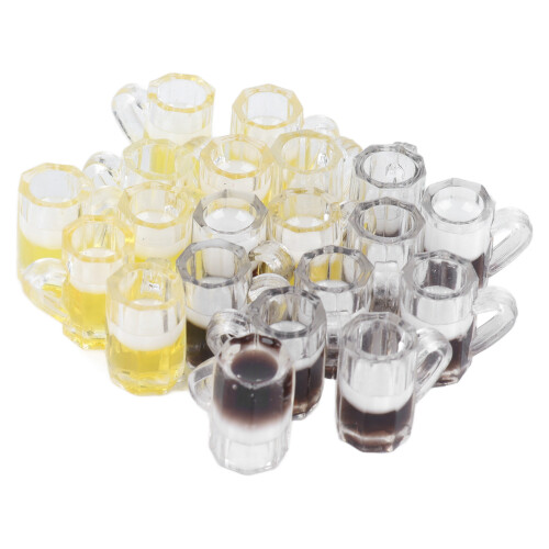 10x Mini Resin Beer Cups Dollhouse Decor 1