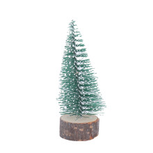 10 Pcs Mini Artificial Pine Tree with Wood Base