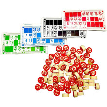 Digital Wooden Chess & Bingo Set 48 Cards