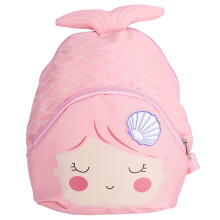 (Pink) Toddler Cartoon Backpack Oxford Fabric Schoolbag Purple