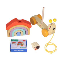 Beech Wooden Pull Along Toy Snails Toddler 3 Years Old