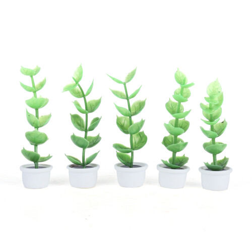 5pcs Miniature Artificial Succulent Dollhouse Plants