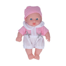 (Pink) 8 Zoll Lebensechte Vinyl-Baby-Puppe Rosa