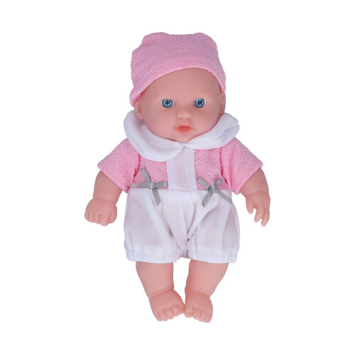 (Pink) 30cm Vinyl Levensgroot Baby Pop Roze