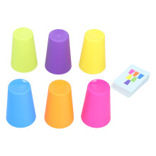 (Single Player) Set Tazze Impilabili Colorate con Carte Immagini