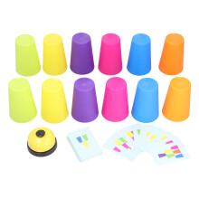 (Double Player) Set Tazze Impilabili Colorate con Carte Immagini
