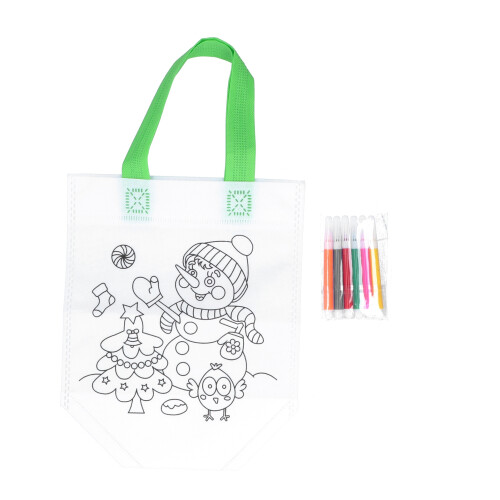 (Snowman) DIY-Graffiti-Totebag mit 6 Stiften