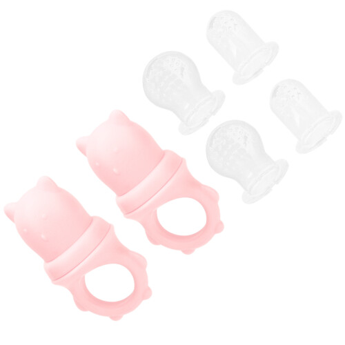 (Pink) Baby Fruit Feeder Pacifier BPA Free Silicone Blue 2