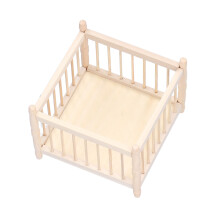 1:12 Maßstab Holzpuppenhaus Babybett Wiege Miniaturzubehör