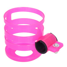 (Pink) Fahrrad-Wasserflaschenhalter Verstellbar Kinderwagen Schwarz