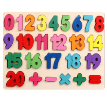 Holz ABC-Zahlenpuzzle Lernspielzeug für Kinder