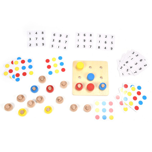 Houten schroef kleur match spel
