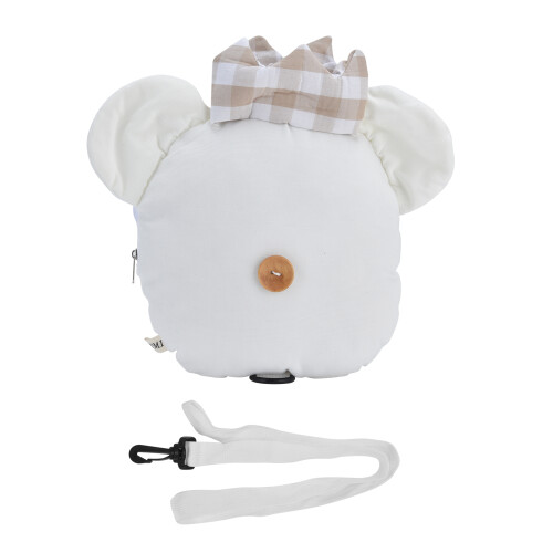 (White) Süßer Anti-Verloren-Kinderrucksack Plüsch Weiß 1