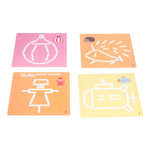 Frühförderung Bau-Spielzeug Rechenstäbchen für Kinder 36+ Monate 1