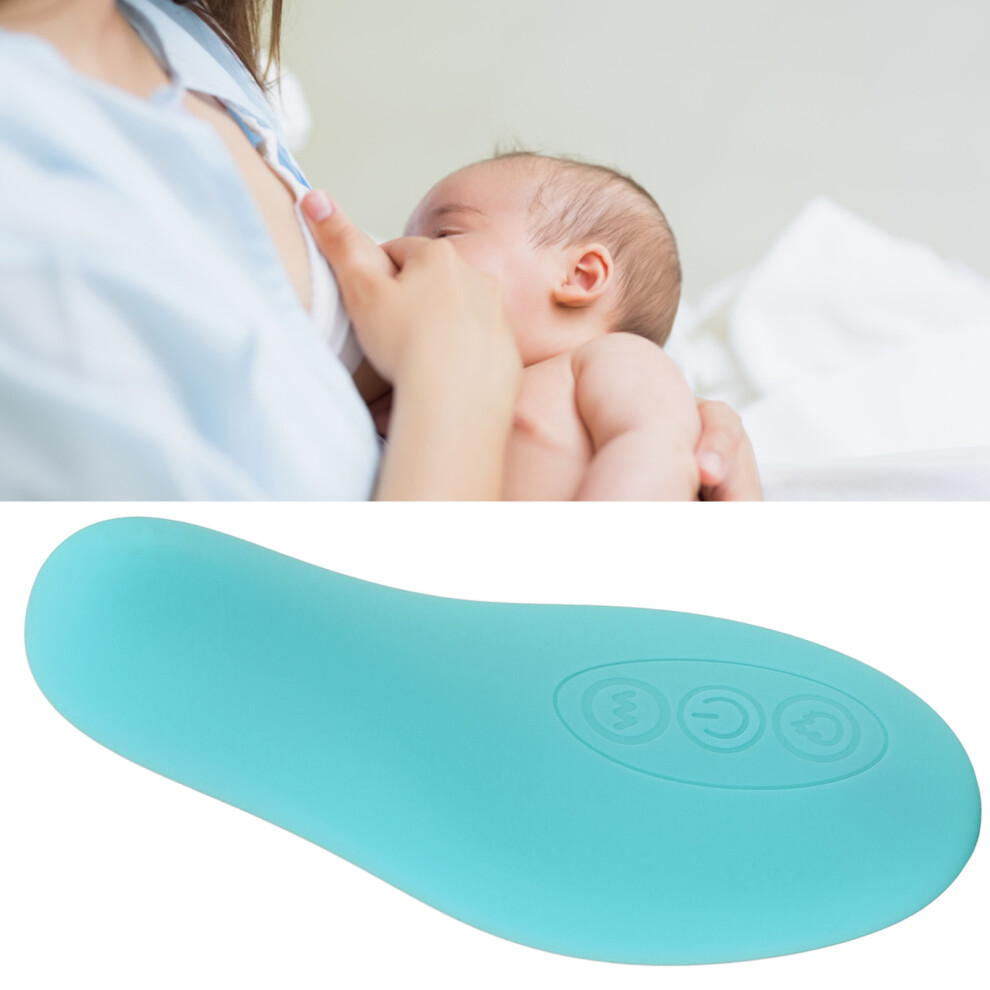 Heating Vibration Breast Massager for Lactating Women, Green, 110x51x25mm