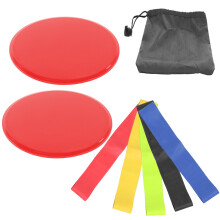 (red) Sports Exercise Sliding Discs Workout Training Slide Mat Pink
