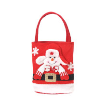 Felt Christmas Gift Bags with Santa and Snowman Festive-snowman