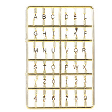 (Gold) 1/12 Dollhouse Letters Numbers Set Gold Door Accessory
