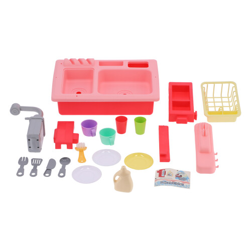 (Pink) Lavastoviglie Elettrica Gioco per Bambini Rosa