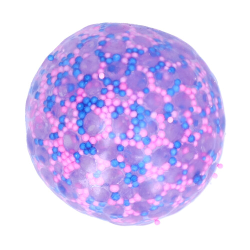 (Purple) Drukbal Knijpspeeltje Geel 3+