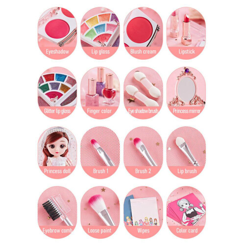 Mädchen-Make-up-Set Prinzessin Kosmetik Spielzeug 2