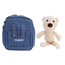 (Blue) Kinder-Schultertasche Canvas Alltagsblau