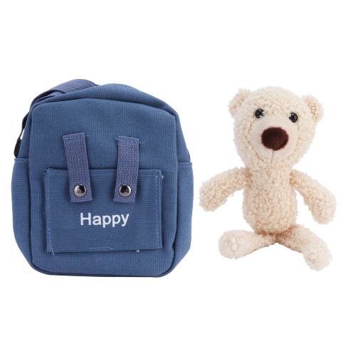 (Blue) Kinder-Schultertasche Canvas Alltagsblau