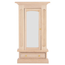 1:12 Puppenhaus Holzschrank Spiegel Möbel Schlafzimmer Dekoration