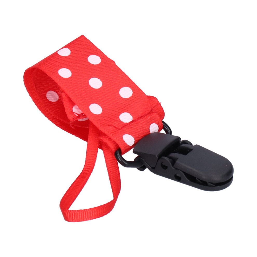 ( / Dot) Baby Pacifier Clip Safety Teething Holder For Infants (Red/Dot) Red