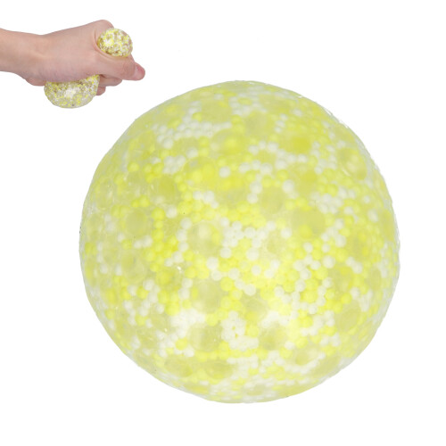 (Yellow) Drukbal Knijpspeeltje Geel 3+ 1
