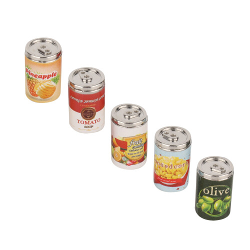 (Fruit Can Models) 5Pcs Mini Dollhouse Drink Accessories Mini Fruit Can Models 2